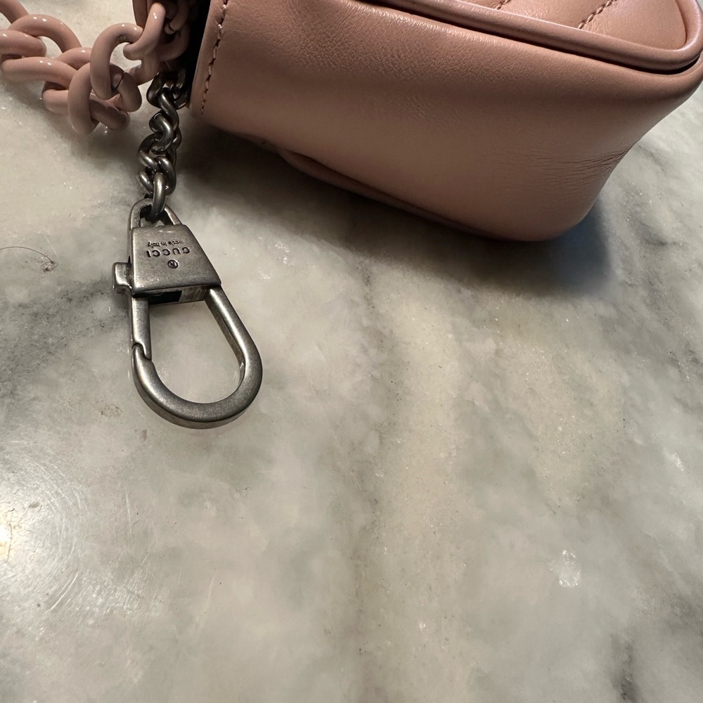 Gucci Pink Chevron Quilted Leather Crossbody Bag - Picture 11 of 11